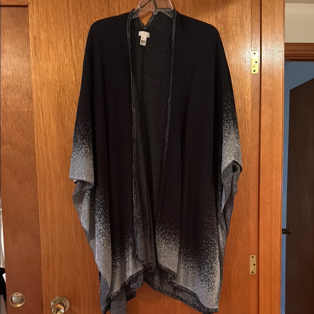 Black and Gray Ombre Kimono